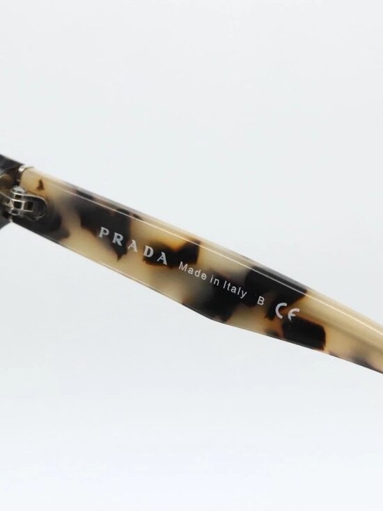 PRADA Leopard Sunglasses Plastic Black Auth am11163A main image 4